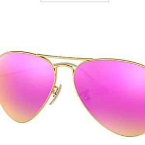 Ray-Ban Aviator Flash Lenses in Pink Polarized